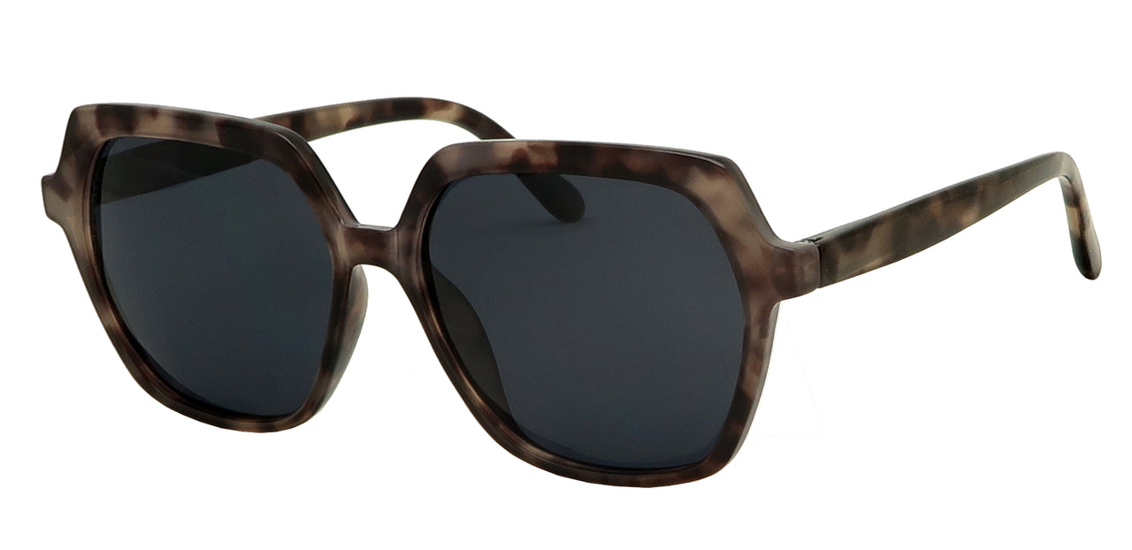 ST3707PL - Wholesale Unisex Hexagon Spring Hinged Fashion Polarized Sunglasses