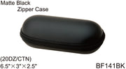BF141BK - Wholesale Pill Shaped Eyewear Zipper Case - All Black