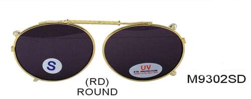 M9302SD - Wholesale Spring Clip On/Medium Round 48mm Sunglasses