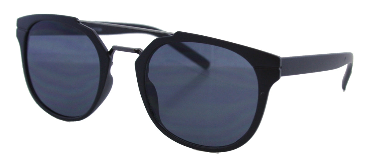 ML2887FSM - Wholesale Fashion Metal Bar Sunglasses with Flat Lens in gunmetal