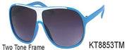 KT8853TM - Wholesale Kids Two Tone Plastic Aviator Sunglasses