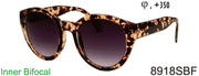 8918SBF - Wholesale Women's Round Style Bifocal Reading Sunglasses in Tortoise