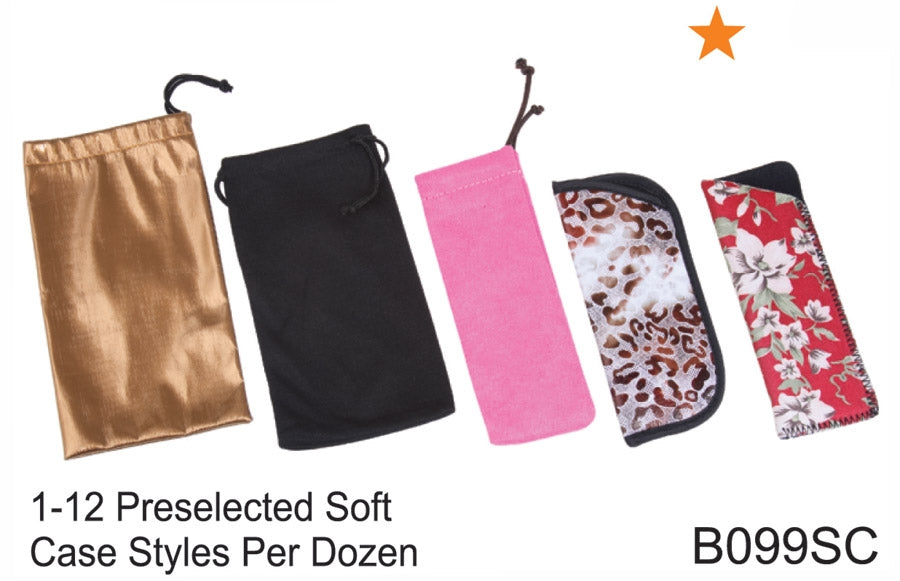 B099SC - Wholesale Preselected Assortment of Eyeglass Pouches