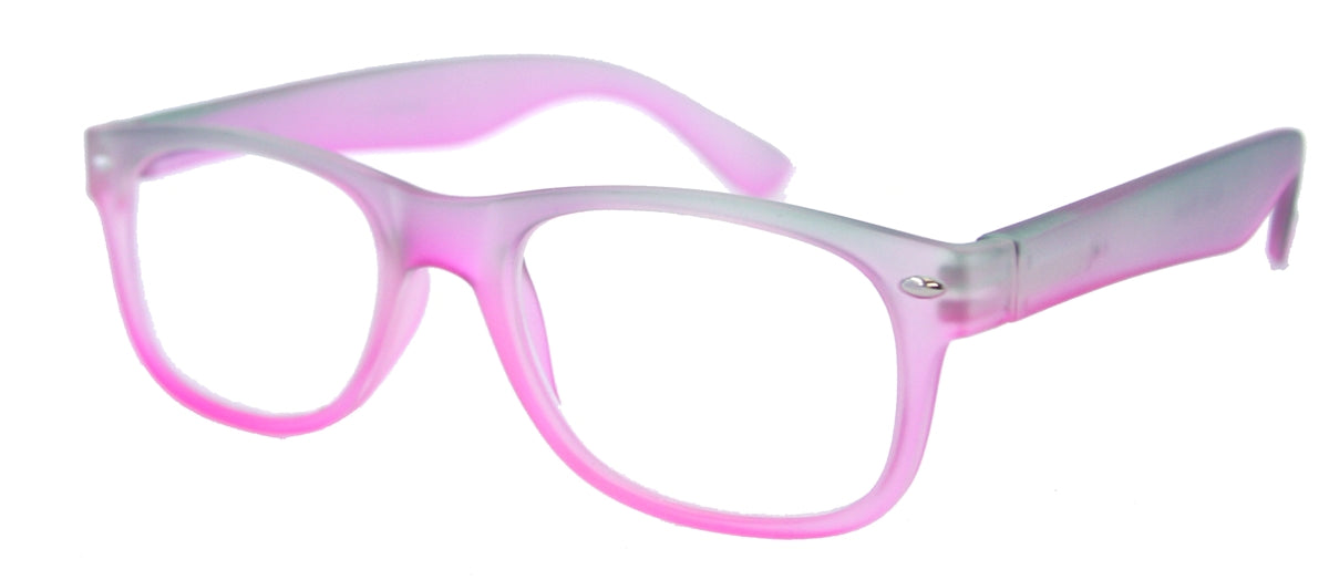 ST1909R - Wholesale Women's Two Tone Rubberized Reading Glasses in Pink