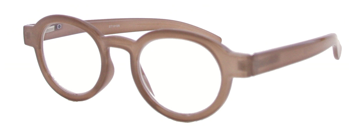 ST1915R - Wholesale Unisex Oval Style Reading Glasses in Tan