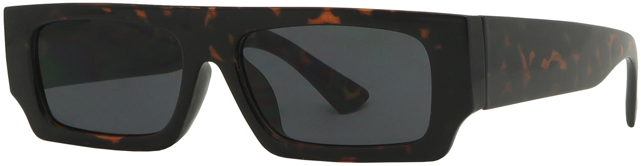 1497SD - Wholesale Unisex Edgy Rectangular Flat Top Fashion Sunglasses