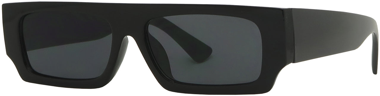 1497SD - Wholesale Unisex Edgy Rectangular Flat Top Fashion Sunglasses