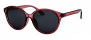 1602PL - Round Cat Eye Style Fashion Polarized Sunglasses in Clear Red
