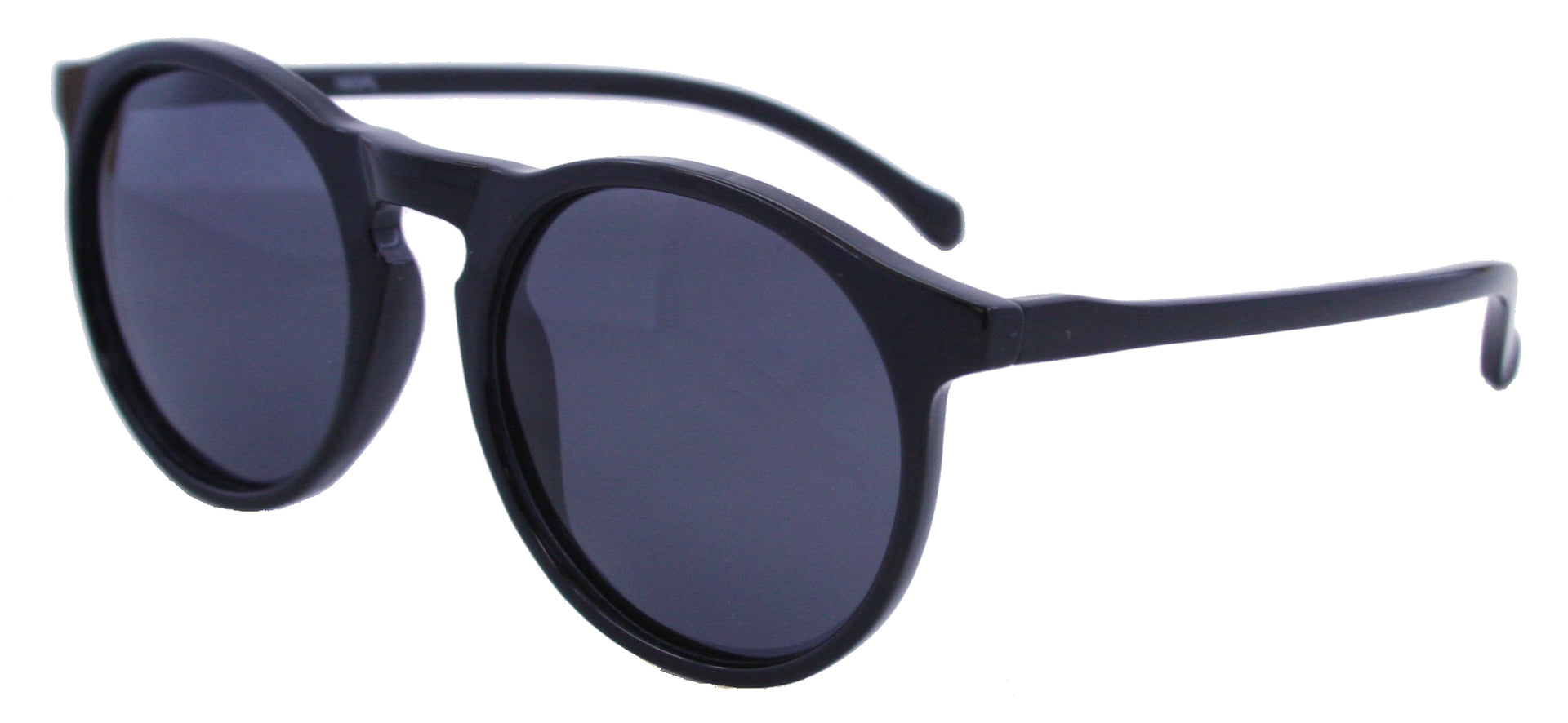 1603PL - Wholesale Round Keyhole Style Polarized Sunglasses in Black