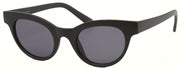 1619FSD -Wholesale Retro Round Cat Eye Frosted Women's Sunglasses in Black