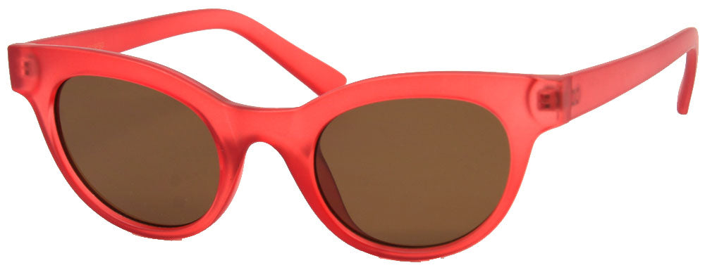 1619FSD -Wholesale Retro Round Cat Eye Frosted Women's Sunglasses in Red
