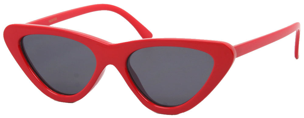 1623FSD - Wholesale Slim Cat Eye Retro Women's Sunglasses in Red