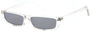 1632FSM -Wholesale Slim and Thin Retro Rectangular Sunglasses in Clear