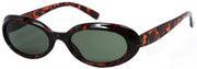 1633SD -Wholesale Women's Slim Oval Retro Sunglasses in Tortoise