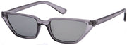1634FSM - Wholesale Slim Retro Trapezoid Cat Eye Sunglasses in Grey