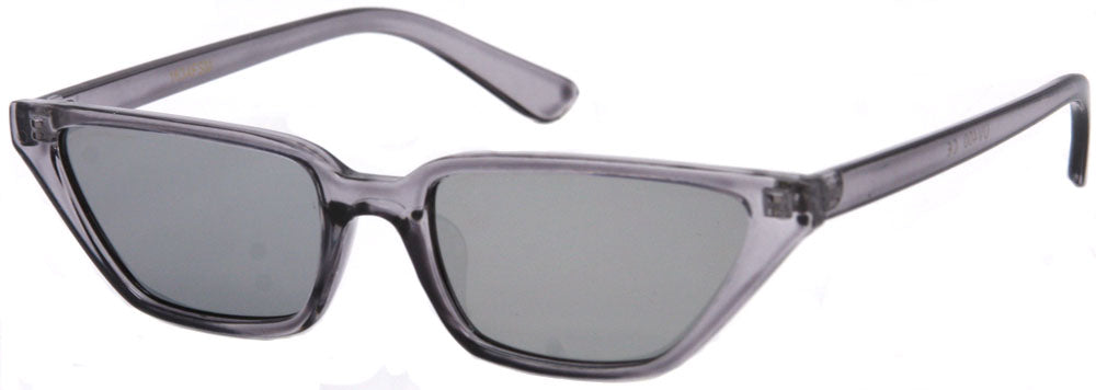 1634FSM - Wholesale Slim Retro Trapezoid Cat Eye Sunglasses