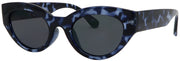 1638FSD - Wholesale Retro Bold Flat Lens Edge Cat Eye Sunglasses in Blue Tortoise