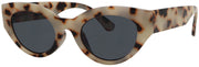 1638FSD - Wholesale Retro Bold Flat Lens Edge Cat Eye Sunglasses in Ivory Tortoise