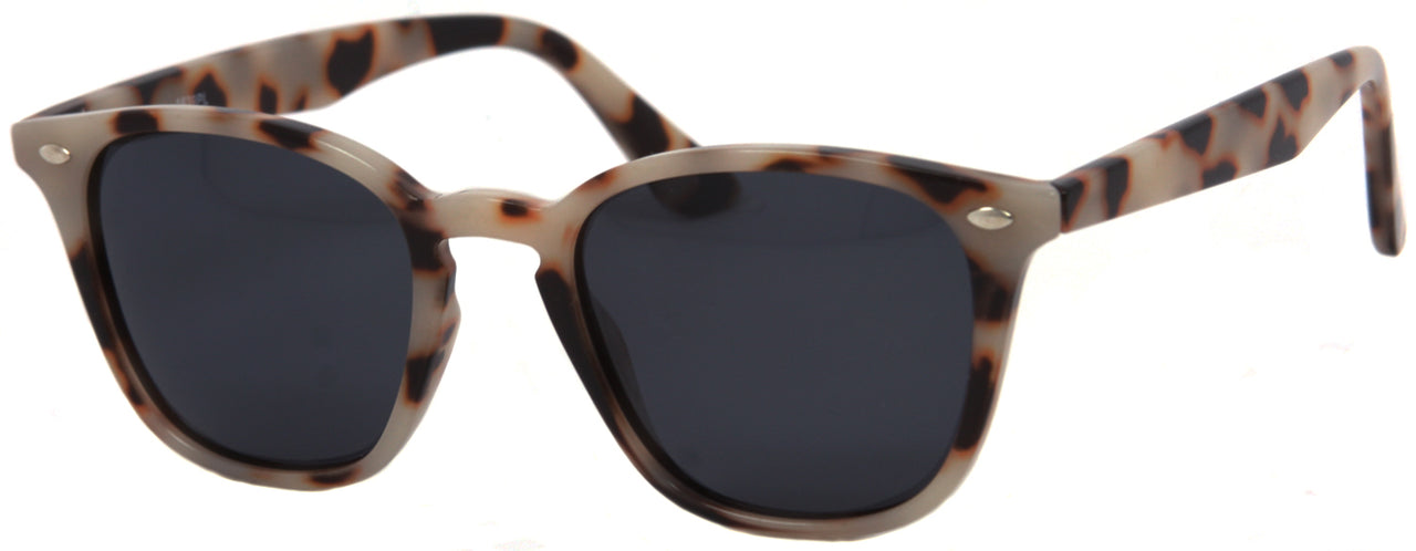 1639PL - Wholesale Unisex Square Style Polarized Sunglasses in Tan Tortoise