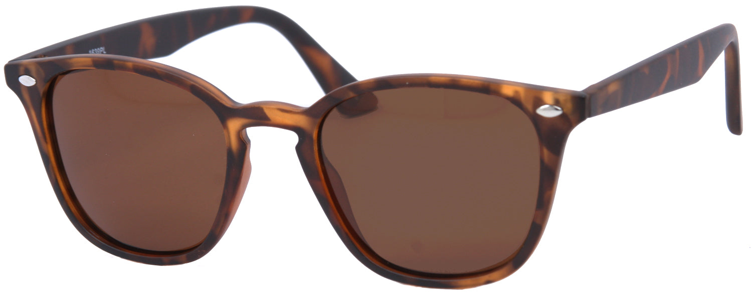 1639PL - Wholesale Unisex Square Style Polarized Sunglasses in Tortoise