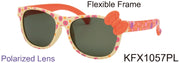 KFX1057PL - Wholesale Kid's Polarized TPE Frame Sunglasses in Polka Dots