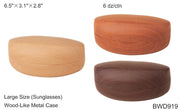 BWD919 - Wholesale Wood Like Clam Cases for Sunglasses