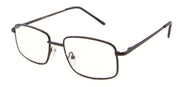 DST9981R - Wholesale Men's Rectangular Metal Reading Glasses in Gunmetal