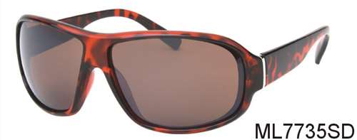 ML7735SD - Wholesale Sport Flat Top Sunglasses in Brown