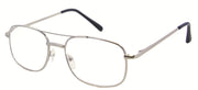 DST9982R - Wholesale Men's Rectangular Navigator Style Reading Glasses in Silver