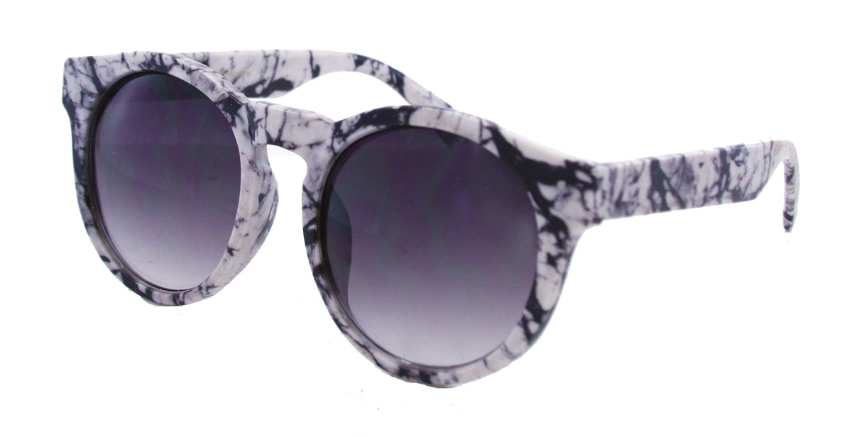 MB1601PTM - Wholesale Women's Marble Framed Keyhole Sunglasses overlay in Grey