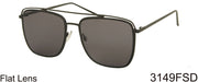 3149FSD -Wholesale Navigator style flat lens sunglasses in gun metal