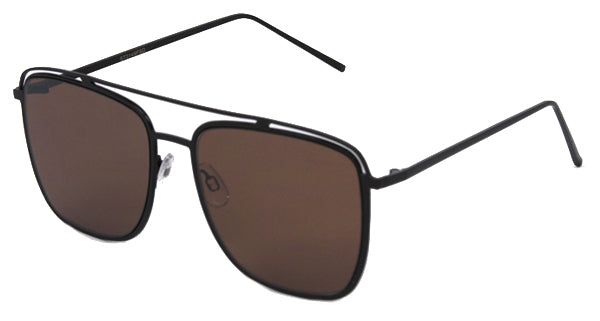 3149FSD -Wholesale Navigator style flat lens sunglasses in Black