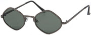 3154FSM - Wholesale Retro Geometric Hexagonal Sunglasses in Gunmetal