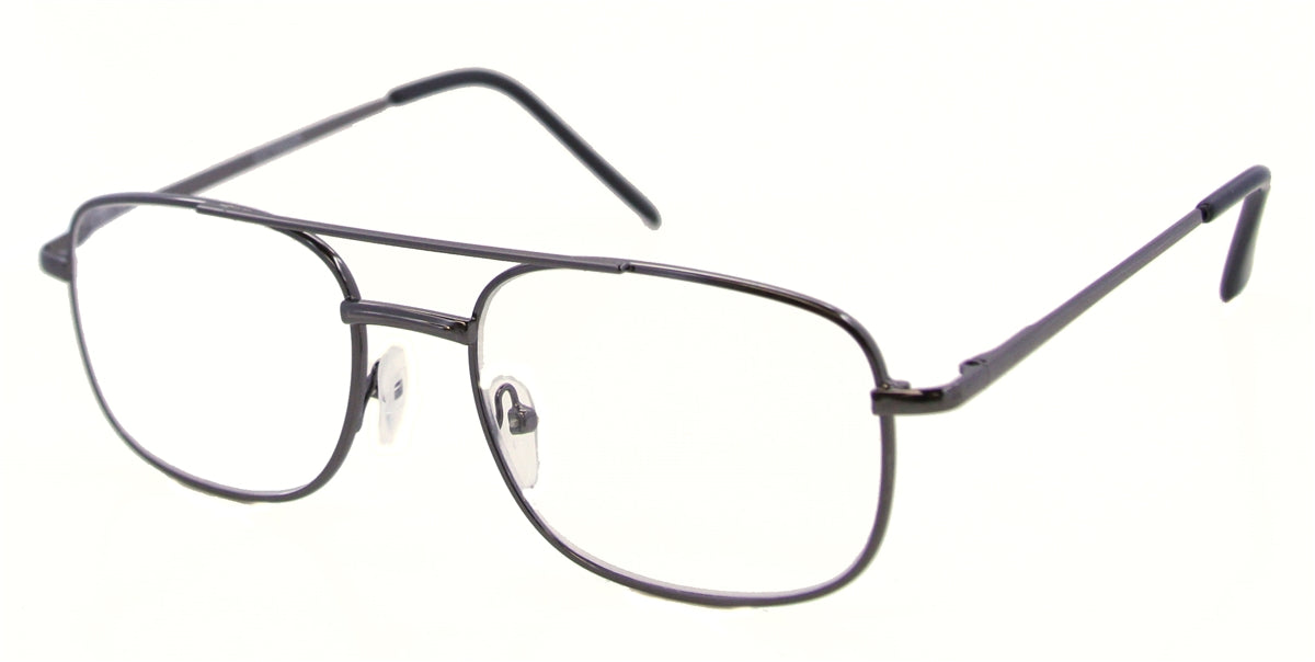 DST9982R - Wholesale Men's Rectangular Navigator Style Reading Glasses in Black