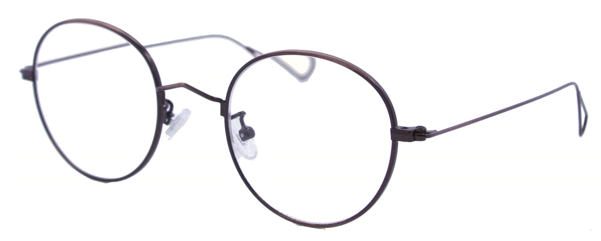 RX5906R - Wholesale Unisex Rxable Round Metal Reading Glasses in Black