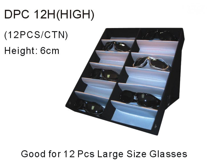 DPC12H - Wholesale Large Tabletop Upright Display Box for 12 Pairs