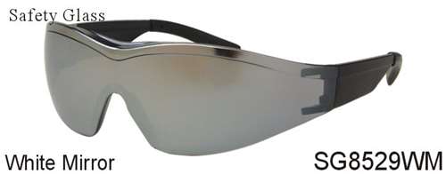 SG8529WM - Wholesale Safety Glasses with White Mirror Lens
