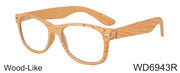 WD6943R - Wholesale Wood Like Texture Unisex Reading Glasses in Tan