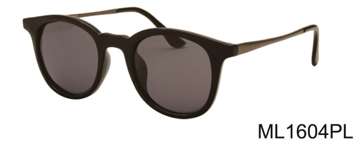 ML1604PL - Wholesale Unisex Polarized Sunglasses in Black