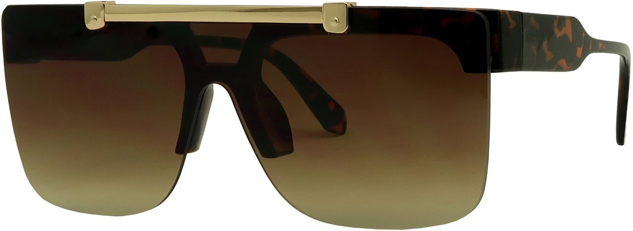 FP1892FTM - Wholesale Women's One Piece Lens Flip Up Fashion Sunglasses