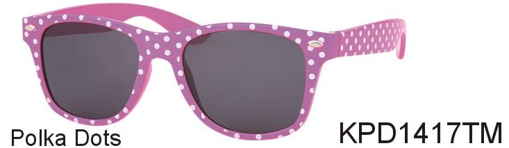 KPD1417TM - Wholesale Kids Classic Square Polka Dots Sunglasses
