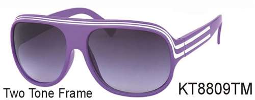 KT8809TM - Wholesale Kids Two Tone Plastic Aviator Sunglasses