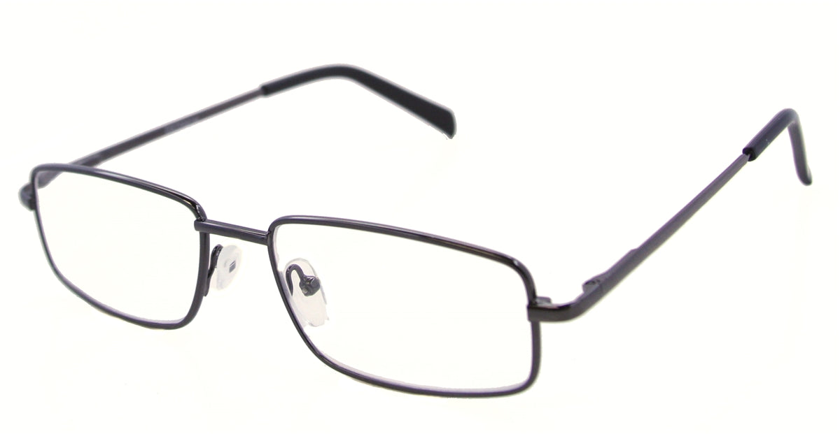DST9983R - Wholesale Men's Rectangular Half Eye Reading Glasses in Black