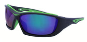 DB8656RPL - Wholesale Katalyst Double Injection Sport Sunglasses in Green/black