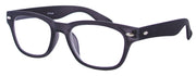 ST1914R - Wholesale Unisex Rubberized Rectangular Reading Glasses in Grey