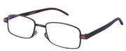 SLM9922R - Wholesale Ultra Slim Reading Glasses with Flat Case in Brown