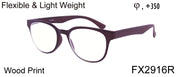 FX2916R - Wholesale Women's Flexible and Light Weight Reading Glasses in Purple