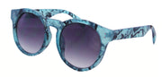 MB1601PTM - Wholesale Women's Marble Framed Keyhole Sunglasses overlay in Blue