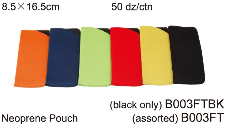 B003FT - Wholesale Neoprene Pouch for Sunglasses in multi colors