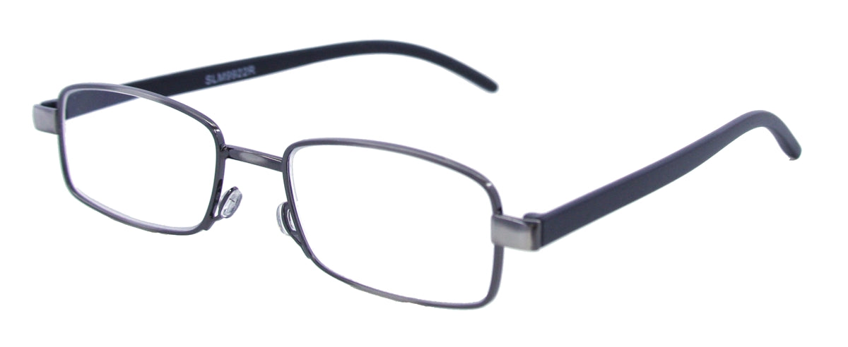SLM9922R - Wholesale Ultra Slim Reading Glasses with Flat Case in Blue